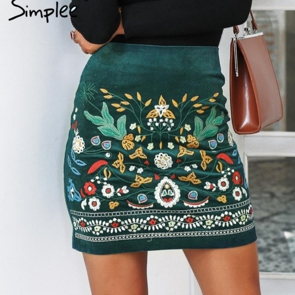Simplee Apparel Dresses & Skirts - Womans corduroy skirt